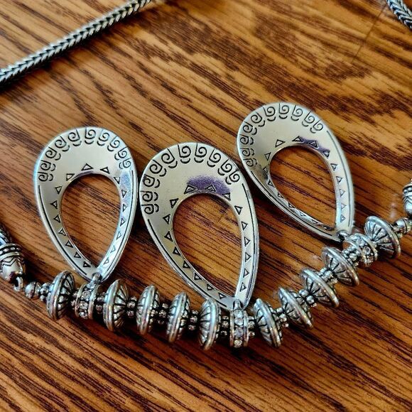 BRIGHTON "Southwest Caravan" Triple Pendant Necklace SOUTHWESTERN WEDDING READY - Picture 5 of 9